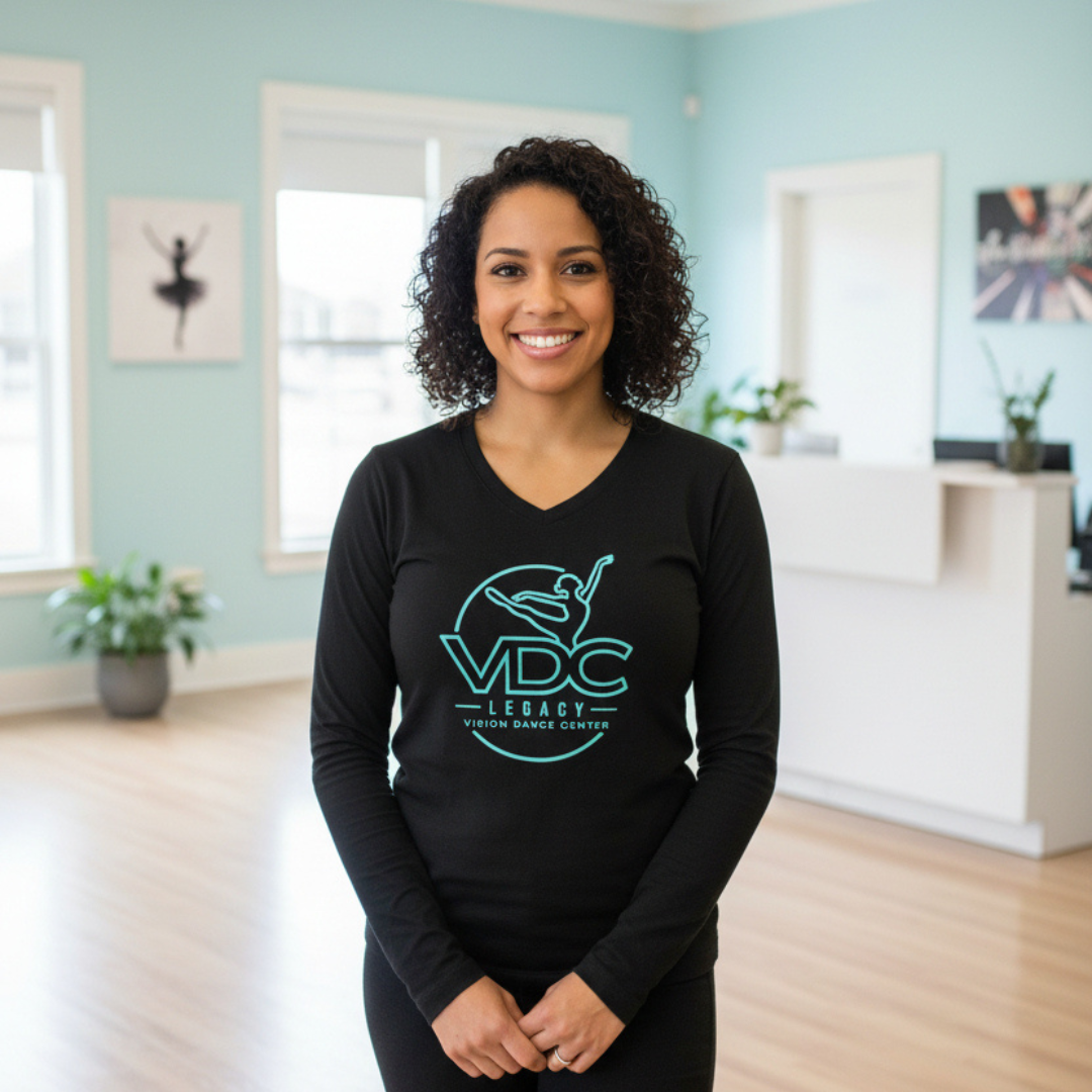 VDC Legacy Dancer Long-Sleeve (Women's V-Neck) Tee — Vision Dance Center 2026