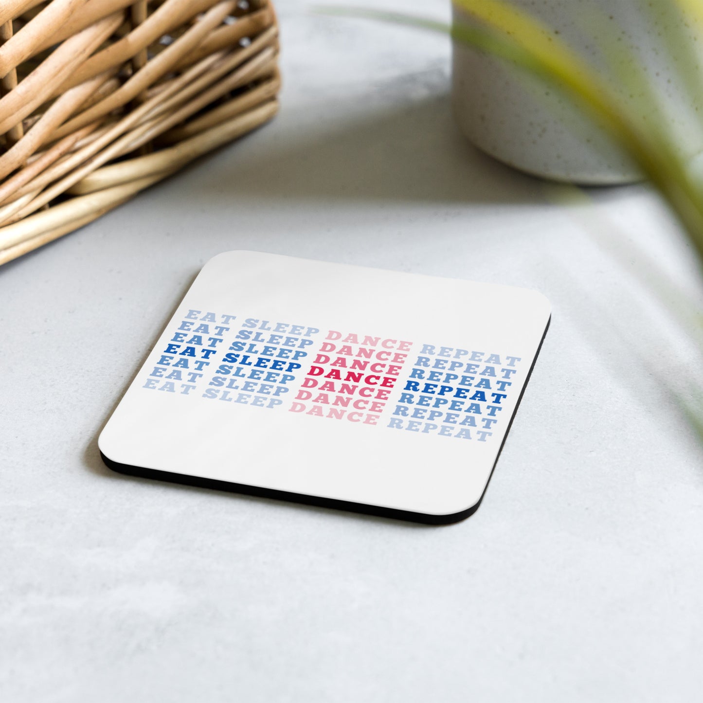 Eat Sleep Dance Repeat Cork-back Coaster