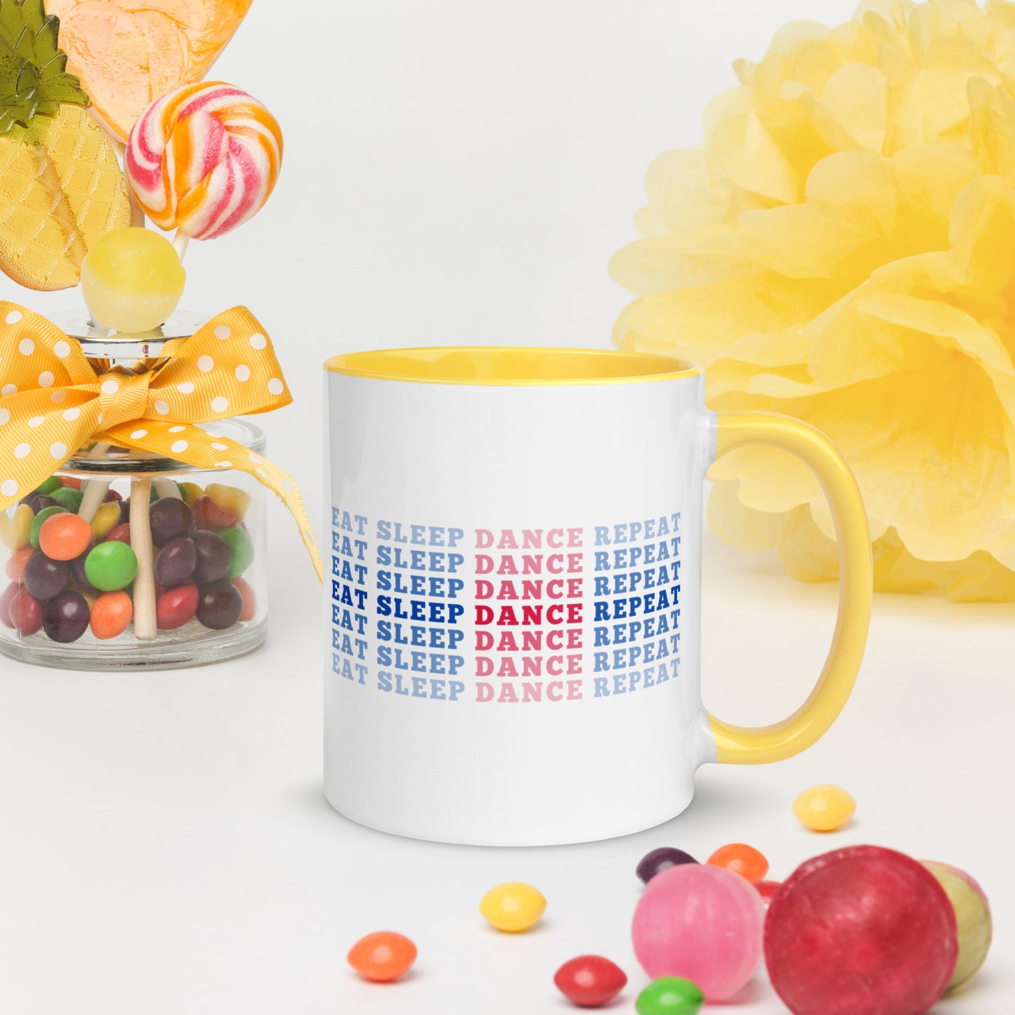 Eat Sleep Dance Repeat Mug with Color Inside