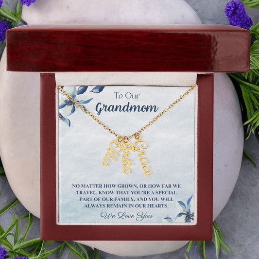 Grandmom - Vertical Name Necklace