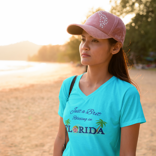 Just a Brit - Florida - V-Neck Tee