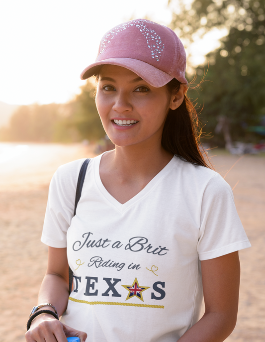 Just a Brit - Texas - V-Neck Tee