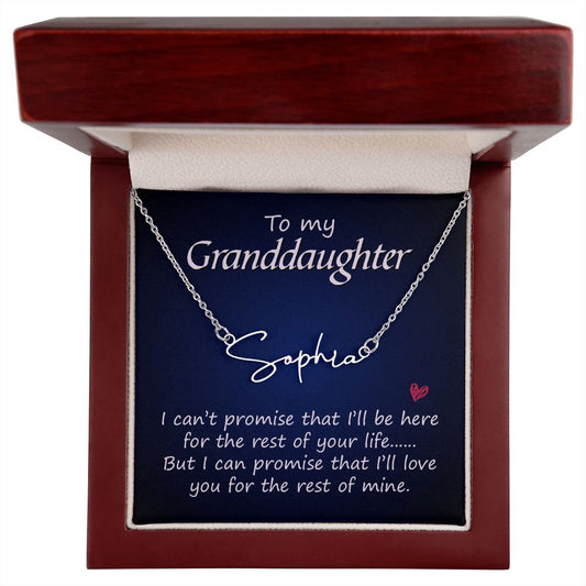 Signature Name Necklace - Granddaughter